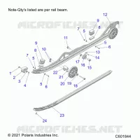 SUSPENSION, RAIL BEAMS, LH/RH