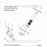 SUSPENSION, MONTAJE DE DESCARGA, REAR SUSP.
