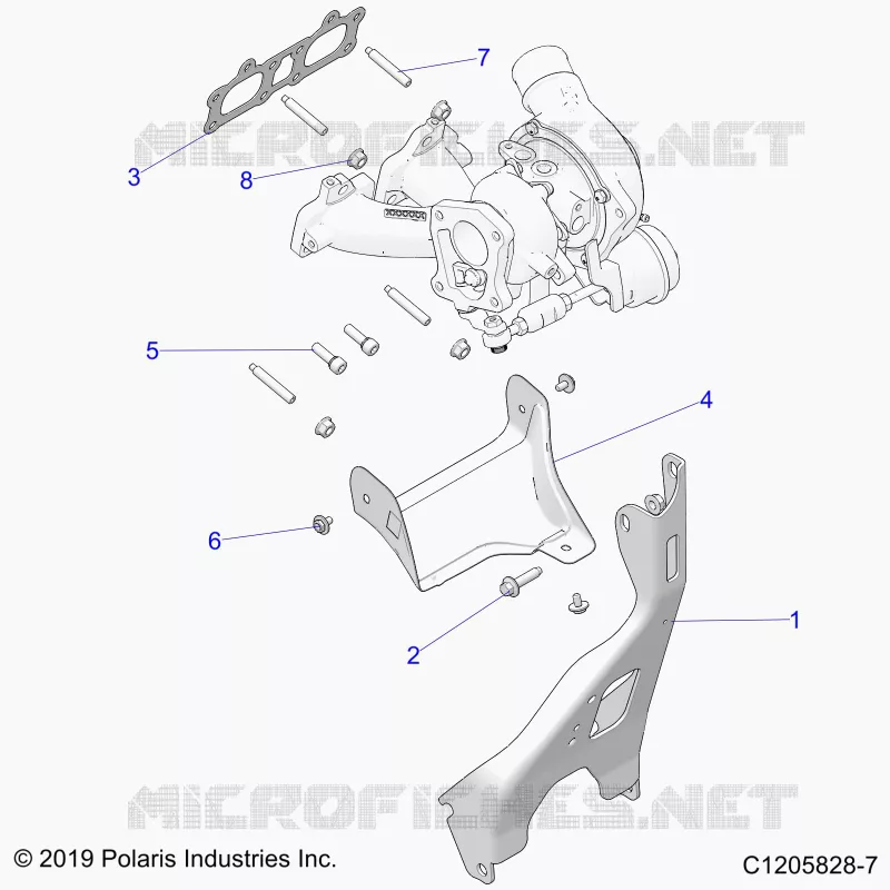 ENGINE, TURBO CHARGER MOUNTING