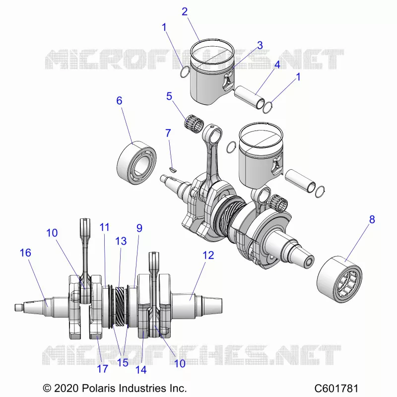 ENGINE, PISTON AND CIGUEÑAL