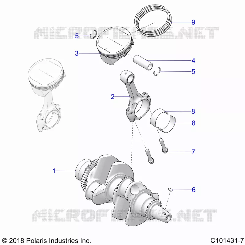 ENGINE, CIGUEÑAL AND PISTON