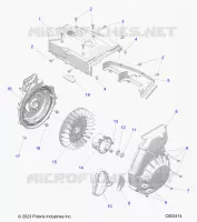 ENGINE, BLOWER HOUSING AND ARRANQUE DE RETROCESO