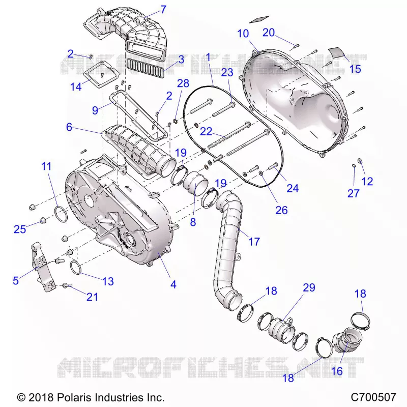 TREN, CLUTCH COVER AND DUCTING