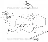 GASOLINA TANK w/COMBINATION  GASOLINA PICK-UP and SENDER SLT 700 B964166 and  Intl. (4933923392A009)