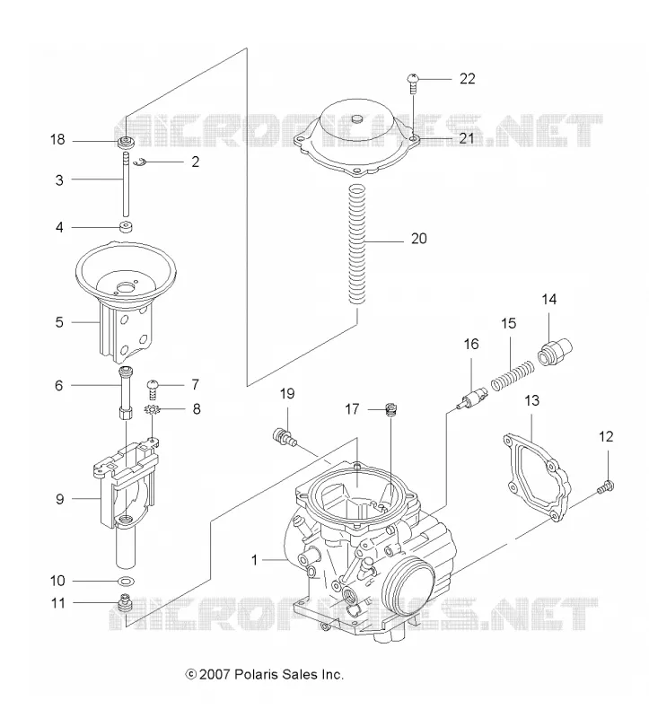 MOTOR, CARBURADOR, UPPER