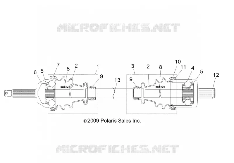 DRIVE TRAIN, TRANSMISION DELANTERA SHAFT