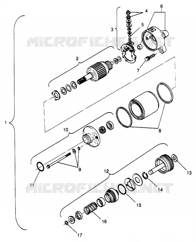 MOTOR DE ARRANQUE SPORTSMAN 500 W969244 and SWEDISH SPORTSMAN 500 S969244 (4936093609D012)