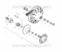 accionado de embrague XPRESS 300 W97CA28C and  XPRESS 400L W97CA38C (4939603960C006)