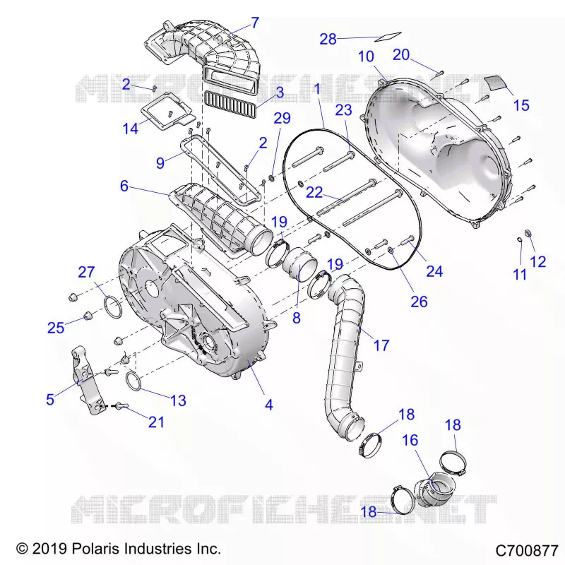 TREN, CLUTCH COVER AND DUCTING