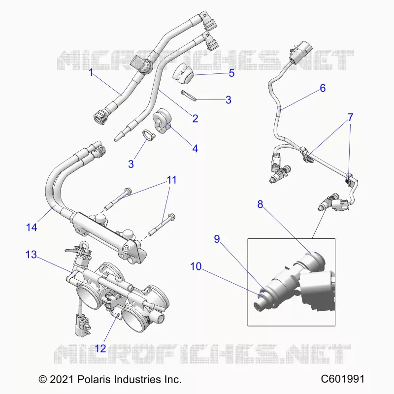 SISTEMA DE COMBUSTIBLE, RAIL, LINES AND THROTTLE BODY