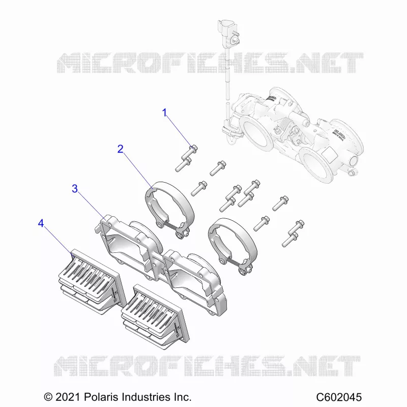 ENGINE, REED VALVE AND CUERPO DE MARIPOSA ADAPTOR