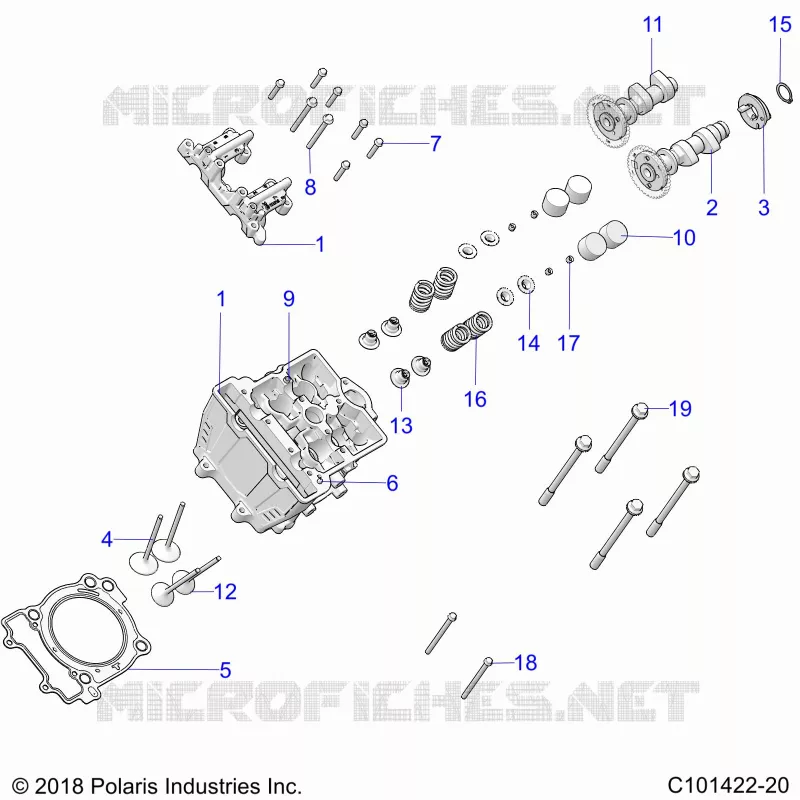 ENGINE, CULATA, CAMS AND VALVES