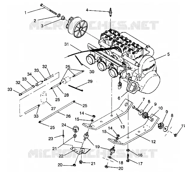 MONTAJE DEL MOTOR RXL 0940768 and RXL TOURING 0940869 (4925062506031A)