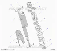 SUSPENSION, REAR MONTAJE DE DESCARGA, STANDARD/PREMIUM