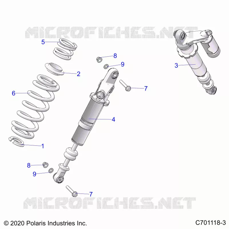 SUSPENSION, REAR MONTAJE DE DESCARGA