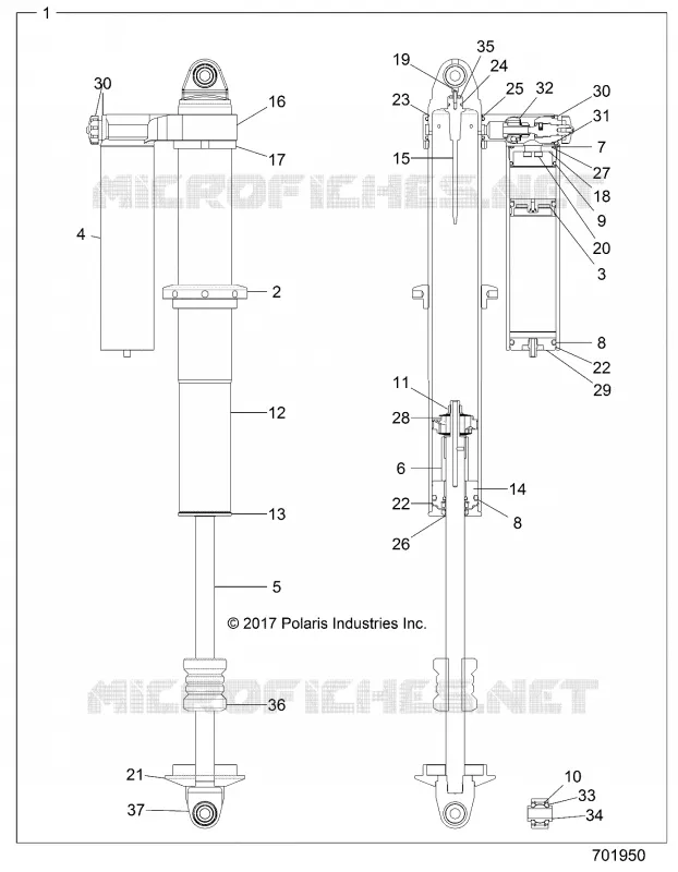 SUSPENSION TRASERA SHOCK INTERNALS {TO 11/27/2017]