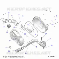 DRIVE TRAIN, TAPA DEL EMBRAGUE AND DUCTING