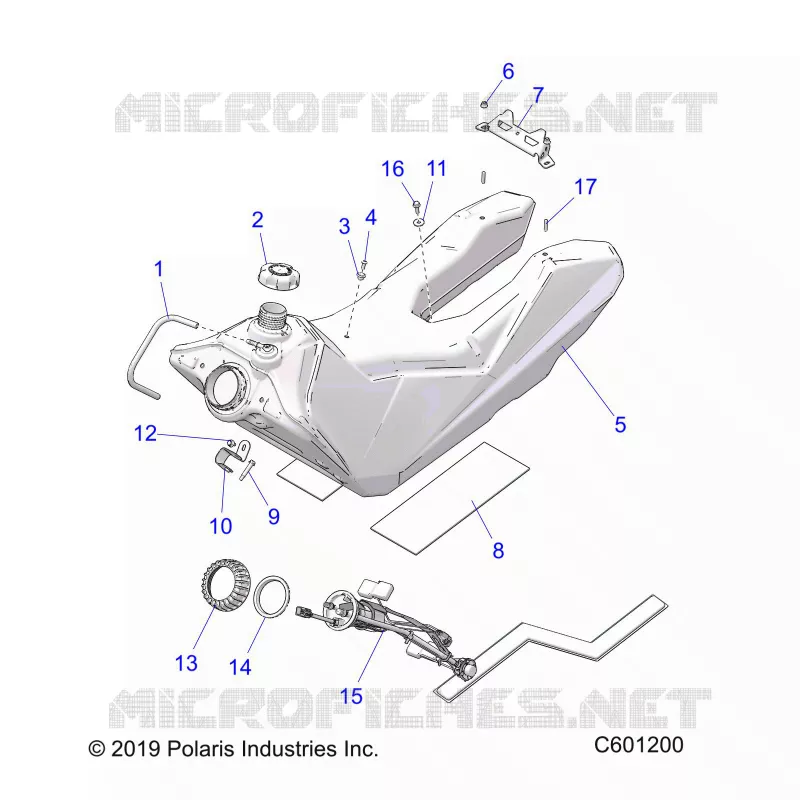 SISTEMA DE COMBUSTIBLE, FUEL TANK ASM.