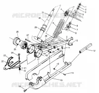 Trasera del brazo oscilante y CHOQUE 6x6 400L
