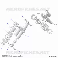 SUSPENSION, REAR MONTAJE DE DESCARGA