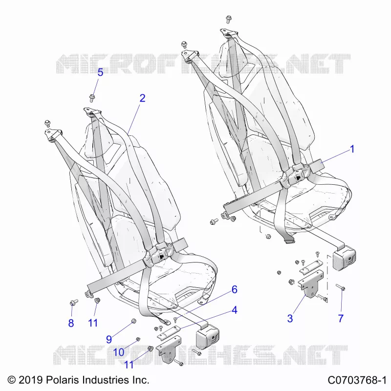 ASIENTO BELT MOUNTING, PREMIUM/ULTIMATE