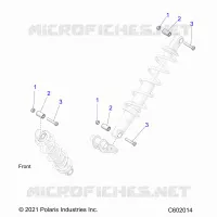 SUSPENSION, MONTAJE DE DESCARGA, REAR SUSP.