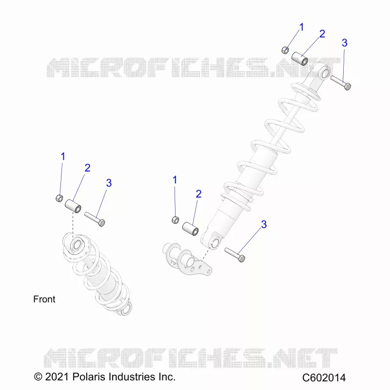 SUSPENSION, MONTAJE DE DESCARGA, REAR SUSP.