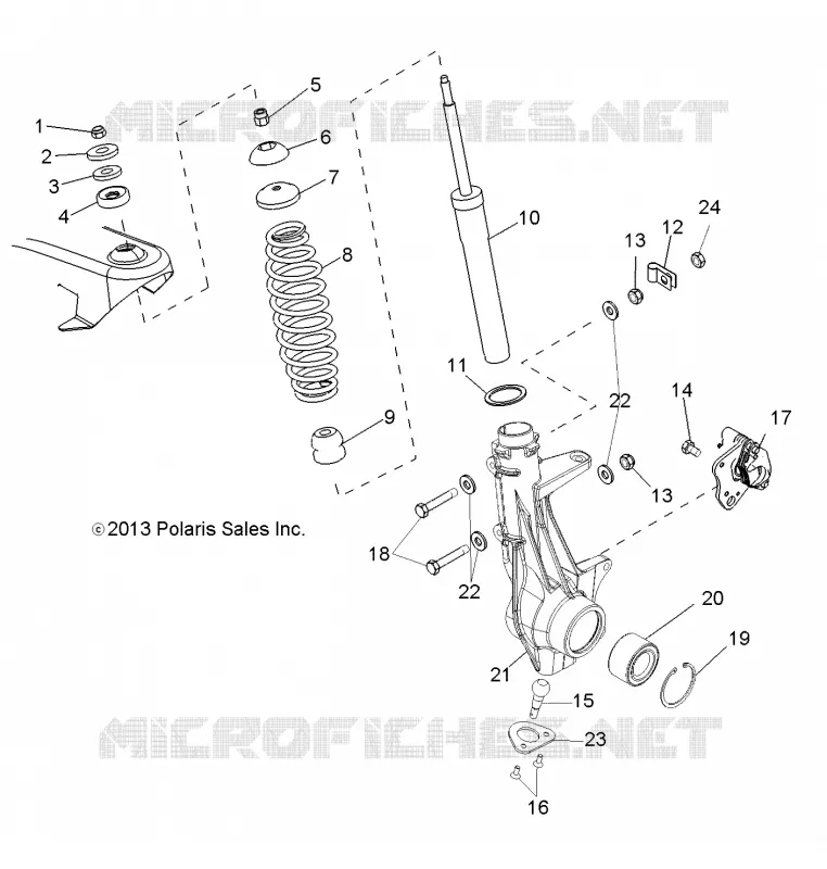 SUSPENSION, PUNTAL DELANTERO