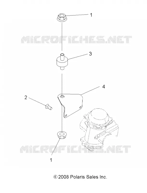 MOTOR, CARBURADOR BRACKET