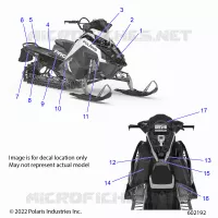 ETIQUETAS,  POLARIS BLUE SIDE PANEL W/WHITE ACCENT