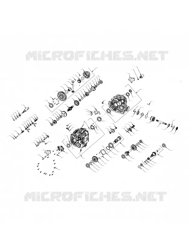 DRIVE TRAIN, PRINCIPAL GEARCASE INTERNALS