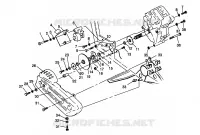 CAJA DE ENGRANAJES/FRENO and cubierta de la cadena MOUNTING 4x4 300 W958130 (4930183018C004)