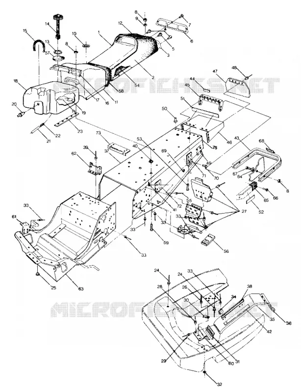 CHASIS AND ASIENTO 650 Updatd 2/90 (4916801680001A)