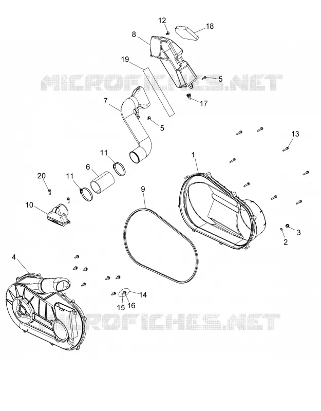 TREN, CLUTCH COVER AND DUCTING