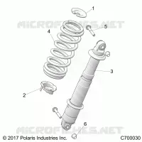 SUSPENSION, REAR MONTAJE DE DESCARGA