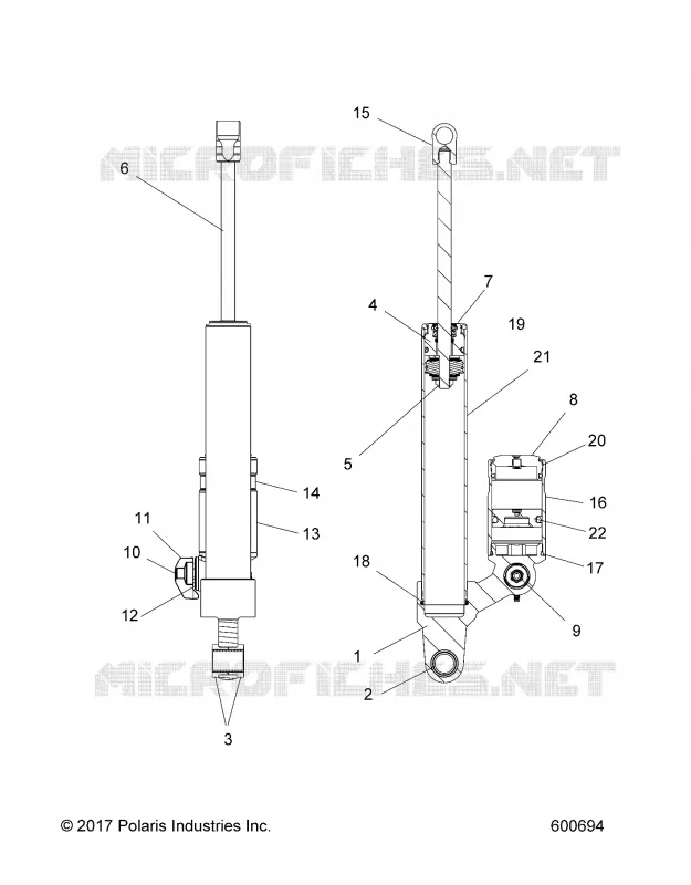 SUSPENSION, SHOCK TRASERO TRACK (ADVENTURE, XC)