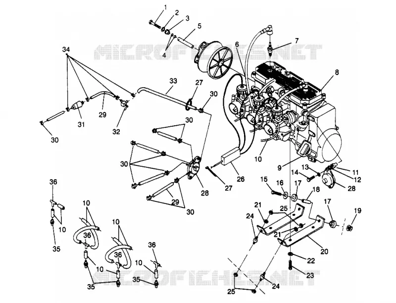 MONTAJE DEL MOTOR 600 XCR 0961676 and EUROPEAN 600 XCR E961676 (4932123212C001)