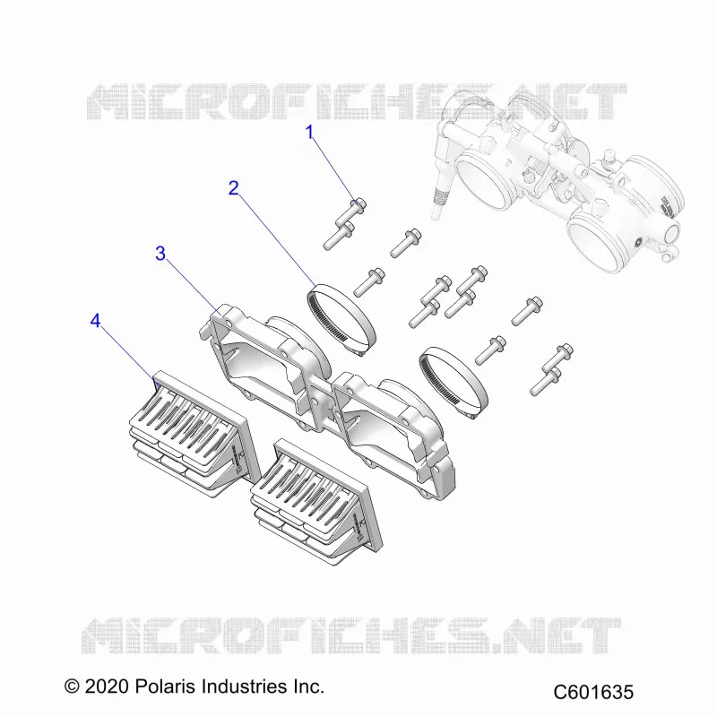 ENGINE, REED VALVE AND CUERPO DE MARIPOSA ADAPTOR