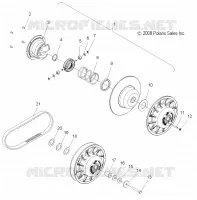 TREN, SECONDARY EMBRAGUE AND DRIVE BELT