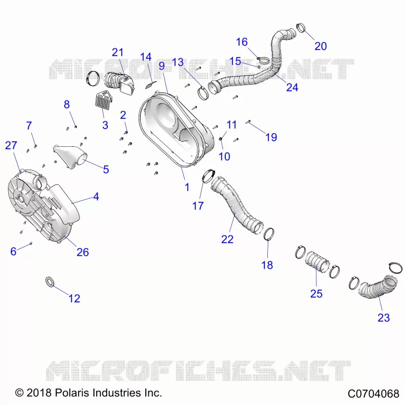 TREN, CLUTCH COVER AND DUCTING