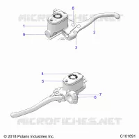 BRAKES, FRONT BRAKE LEVER AND CILINDRO MAESTRO