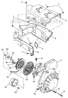 VENTILADOR DE LA CUBIERTA Y EL ARRANQUE DE RETROCESO XCF 0971643 (4938613861C007)