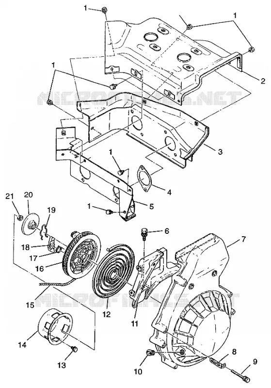 VENTILADOR DE LA CUBIERTA Y EL ARRANQUE DE RETROCESO XCF 0971643 (4938613861C007)