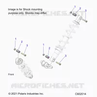 SUSPENSION, MONTAJE DE DESCARGA, REAR SUSP.