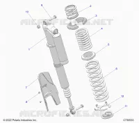 SUSPENSION, REAR MONTAJE DE DESCARGA, STANDARD/PREMIUM