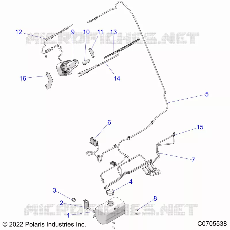 BODY, WATER BOTTLE PUMP ASM AND WIPER KIT