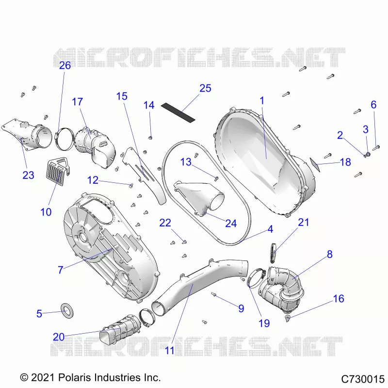 TREN, CLUTCH COVER AND DUCTING