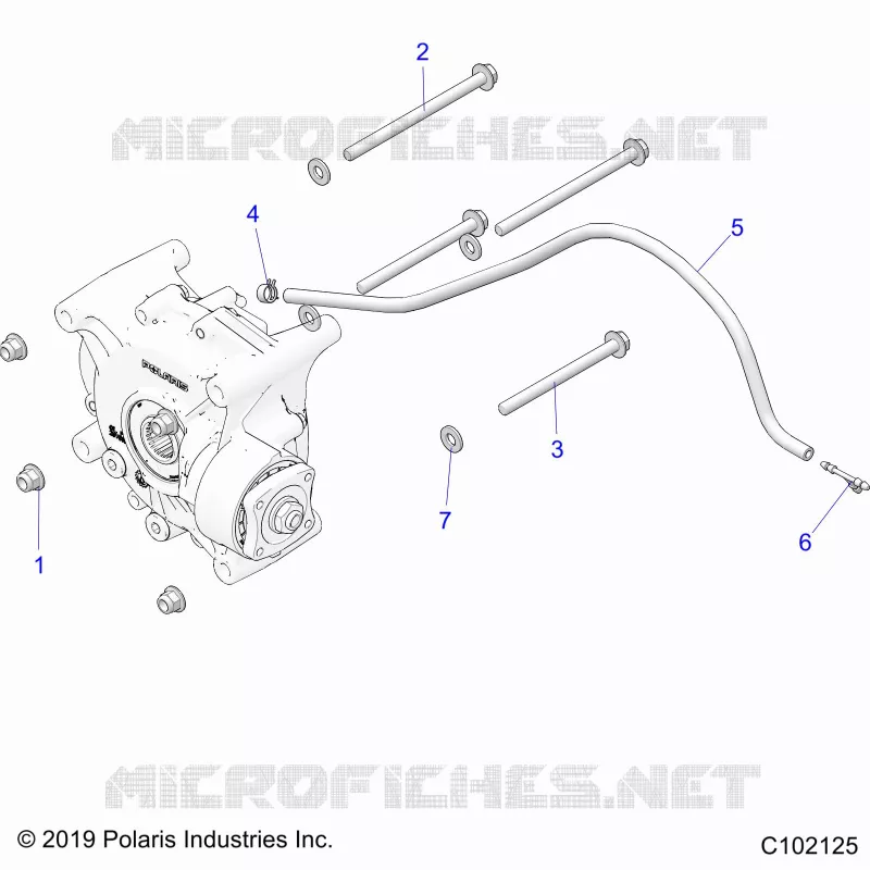 TREN, GEARCASE MOUNTING, REAR