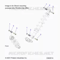 SUSPENSION, MONTAJE DE DESCARGA, REAR SUSP.