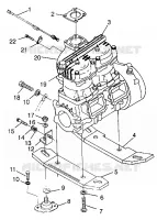 MONTAJE DEL MOTOR SL 700 B974071, Intl. SL 700 I974071, SL 700 Deluxe B974072 (4940874087B003)